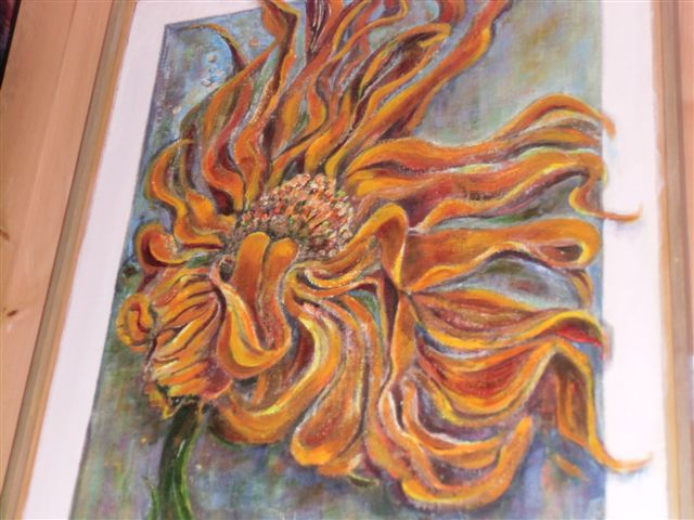 Blog Photo - Artist Sandra's Yellow Flower painting