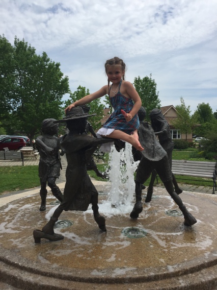 Blog Photo - Creemore girl on fountain statue