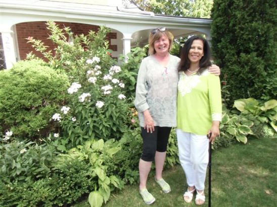 Blog Photo - Afternoon Tea Shelagh and Cynthia in Garden